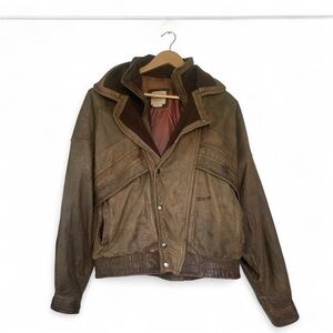 Women's New Territories Vintage Brown Leather Jacket Medium